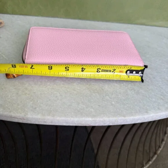 Gucci Bamboo GG Pink Leather Zip Around Long Wallet 739499 AABXM 5823